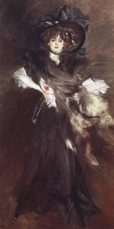Giovanni Boldini Portrait of Mlle Lantelme Germany oil painting art